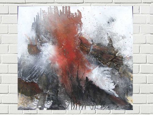 Art-Shop24 | Ingeborg Heerwagen | Die Türme sind zerstört | 80 x 90 cm | 700 €